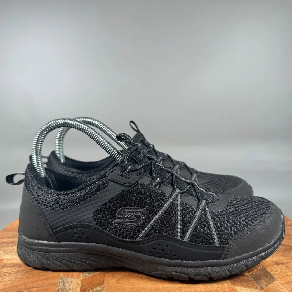 Skechers Gratis Sport Womens Black Memory Foam Comfort Walking Shoes Sz‎ 7